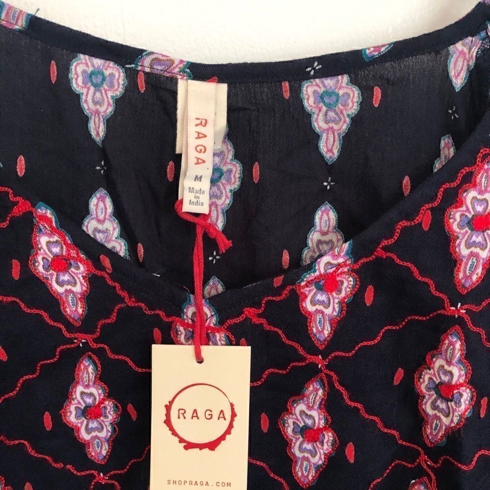 RAGA Alice Cropped Ruffle Cold Shoulder Top.Size M - Picture 12 of 12
